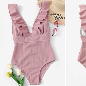 Pink one piece Swimsuit